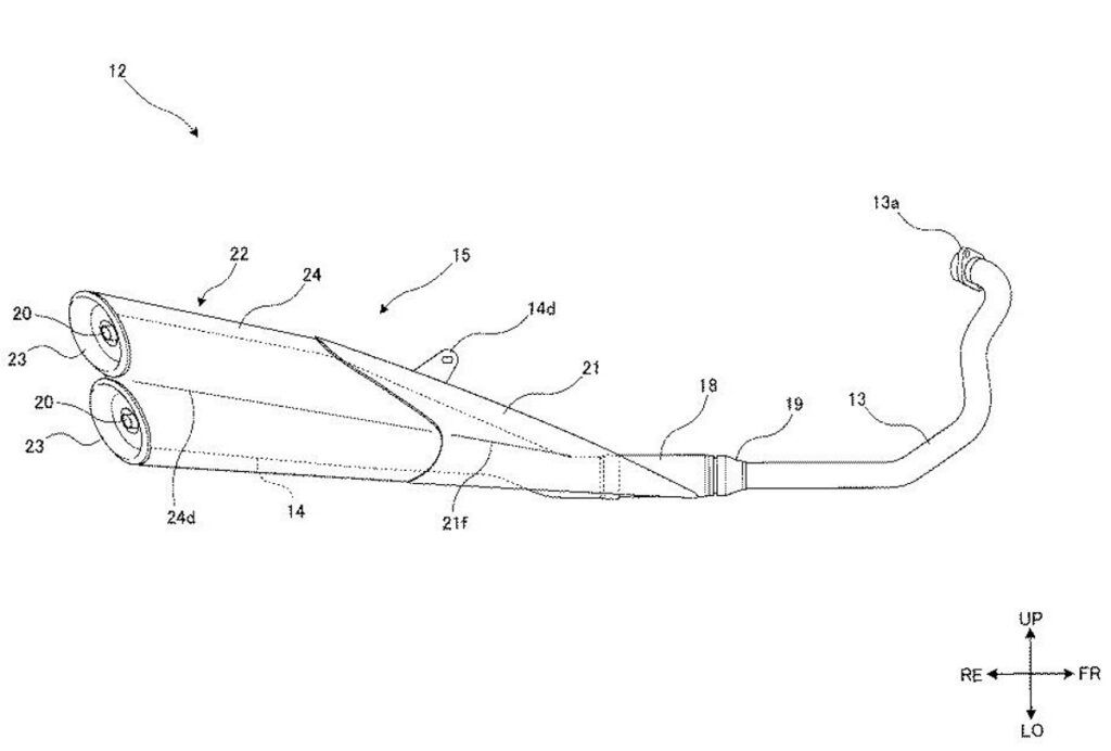 Suzuki-Intruder-250-Patent-image-exhaust-system-