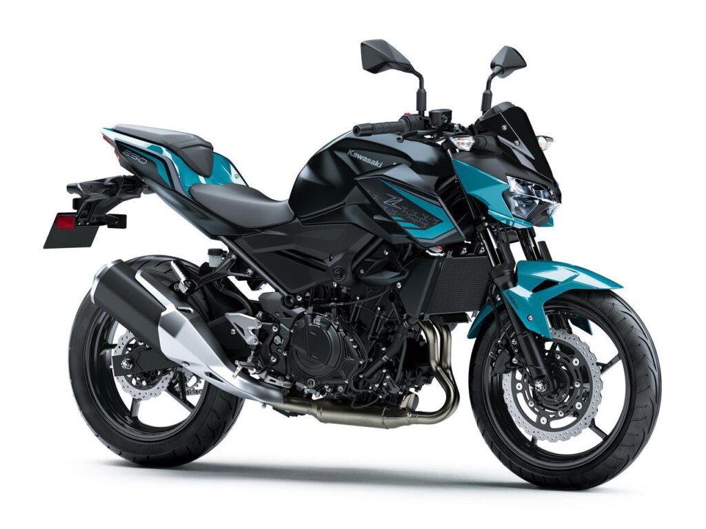 2021-Kawasaki-Z250-Pearl-Night-Shade-Teal-x-Metallic-Flat-Spark-Black-